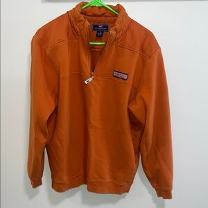 Vineyard Vines Rust Colored Half Zip Pullover